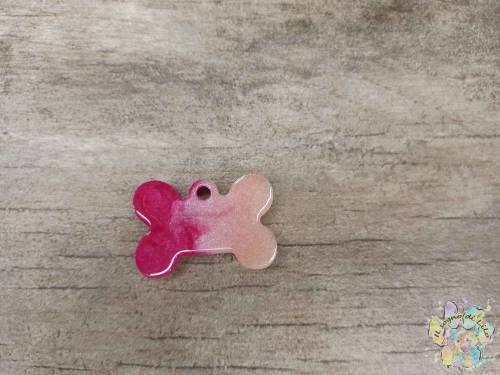 Medaglietta personalizzata con QRCode Double pink